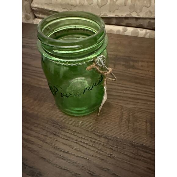 Vintage Green Glass Preservatives Jar - Picture 2 of 9